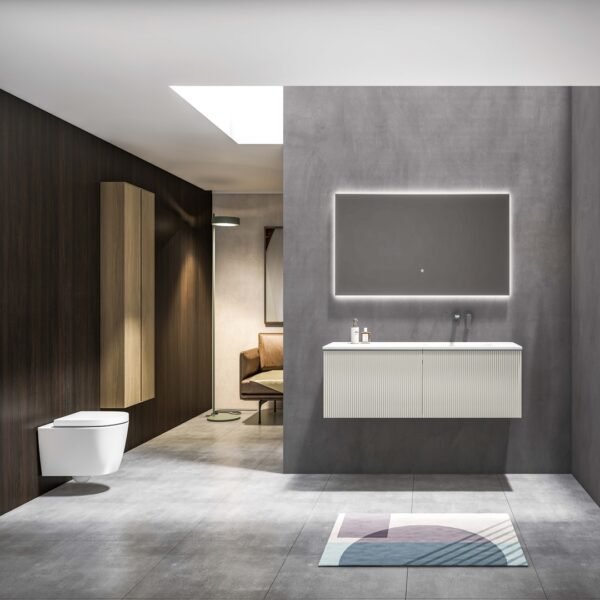 Single Bowl Modern Wall-Mounted Bathroom Vanity DS6006-1500