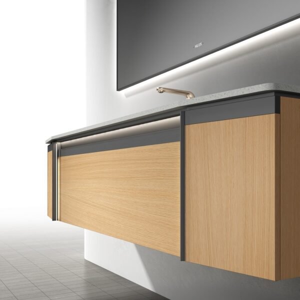 Double Bowl Wooden Bathroom Vanity Cabinet G1002-1 - Image 3