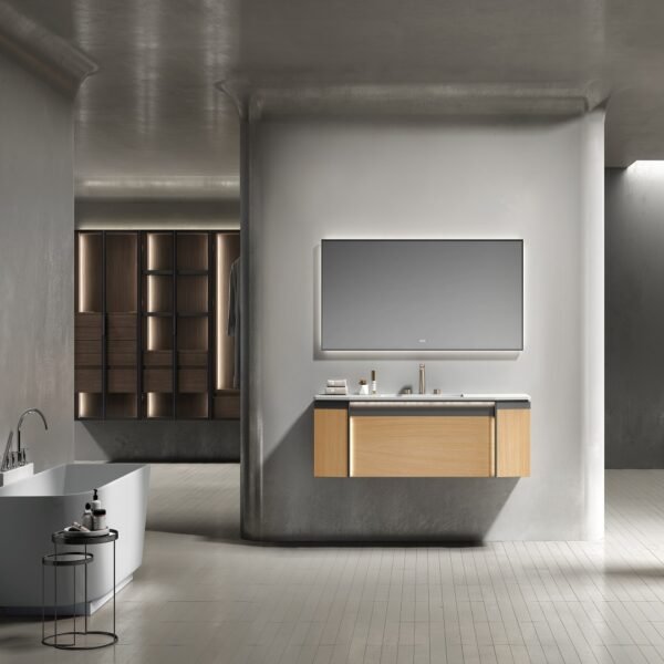 Double Bowl Wooden Bathroom Vanity Cabinet G1002-1 - Image 7