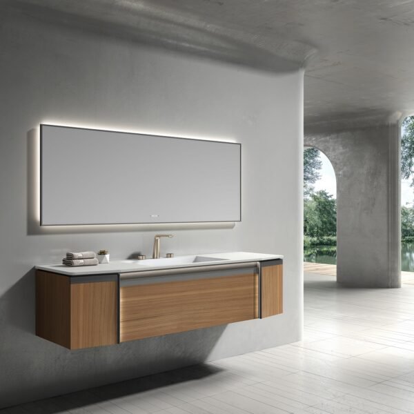 Double Bowl Wooden Bathroom Vanity Cabinet G1002-2