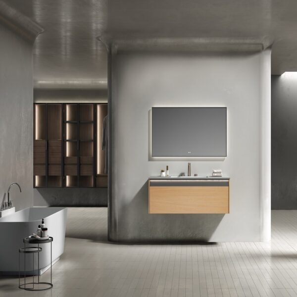 Double Bowl Wooden Bathroom Vanity Cabinet G1003-2 - Image 2