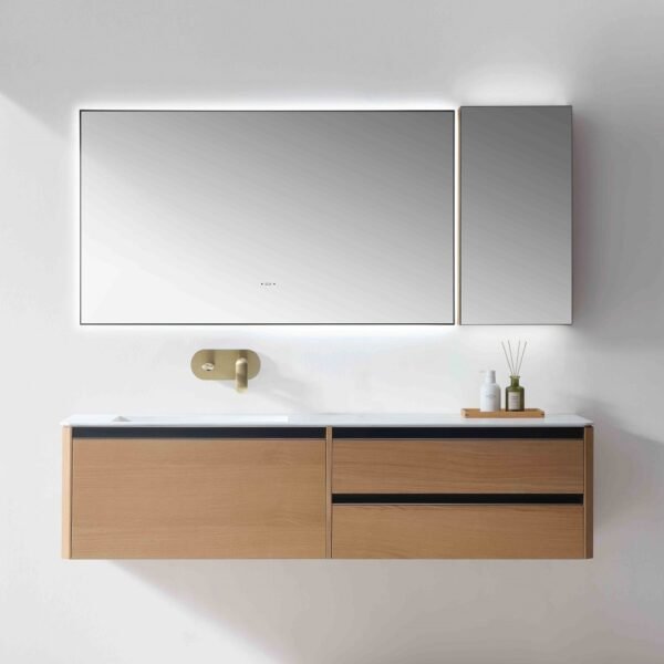 Single Bowl Wooden Bathroom Vanity Cabinet G1006-1