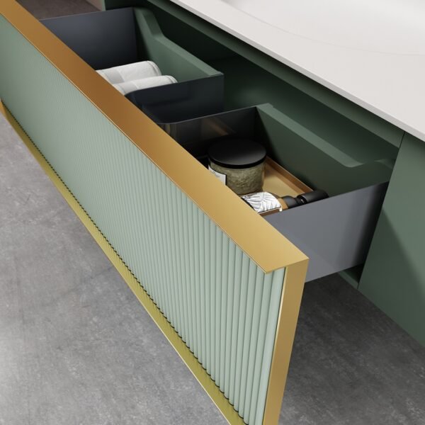 Single Bowl Modern Wall-Mounted Bathroom Vanity ML8515 - Image 3