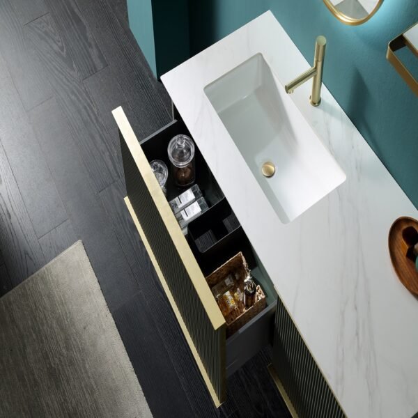 Single Bowl Modern Wall-Mounted Bathroom Vanity ML8516 - Image 4