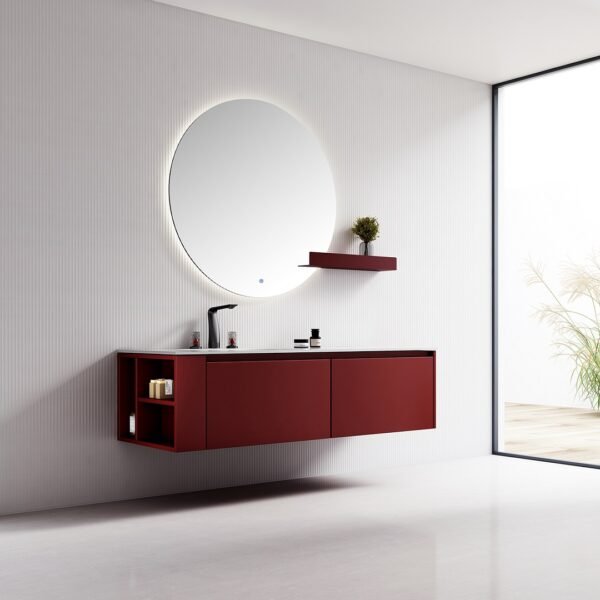 Single Bowl Modern Wall-Mounted Bathroom Vanity ML8518 - Image 7