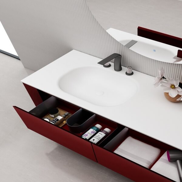 Single Bowl Modern Wall-Mounted Bathroom Vanity ML8518 - Image 4