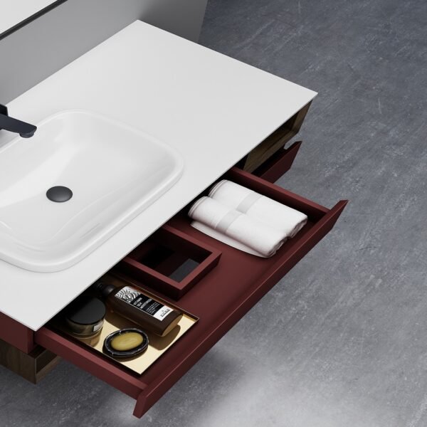Single Bowl Modern Wall-Mounted Bathroom Vanity ML8529 - Image 2
