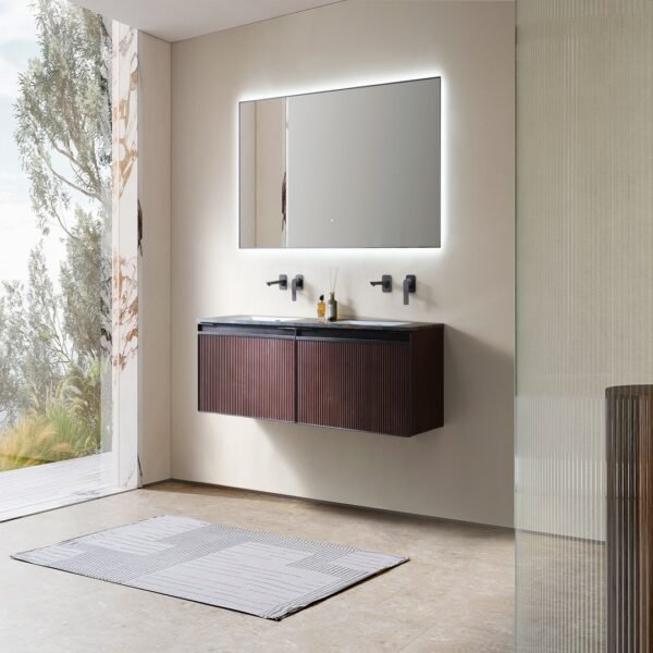 Single Bowl Modern Wall-Mounted Bathroom Vanity ML8559 - Image 2