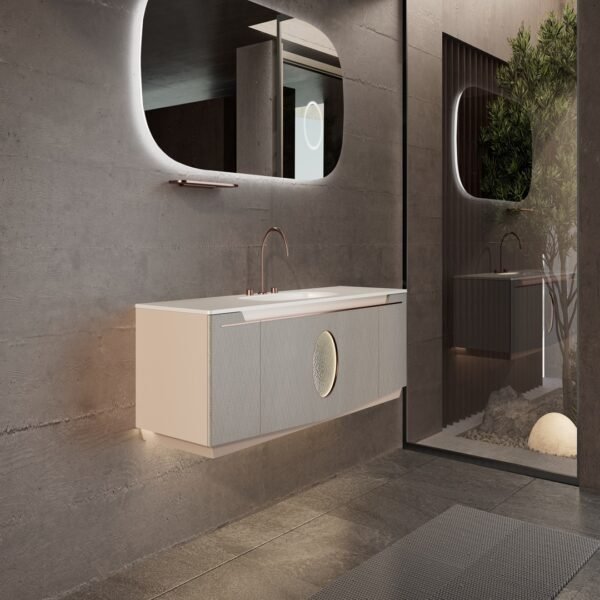 Single Bowl Modern Wall-Mounted Bathroom Vanity ML8575 - Image 4
