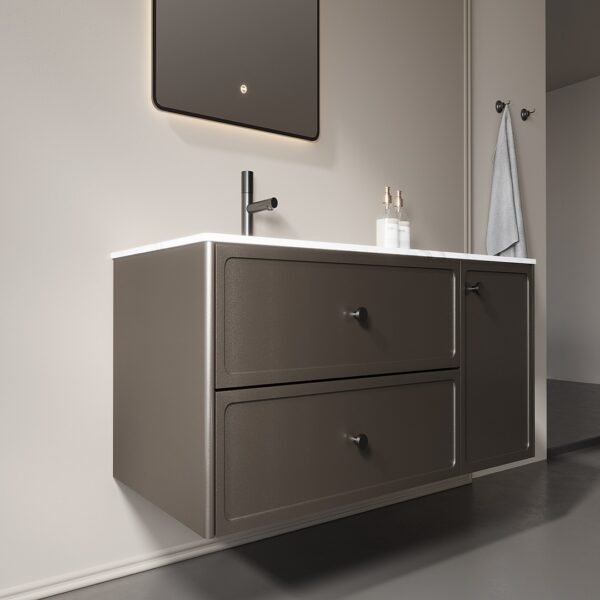 Single Bowl Shaker Modern Wall-Mounted Bathroom Vanity ML8578 - Image 2
