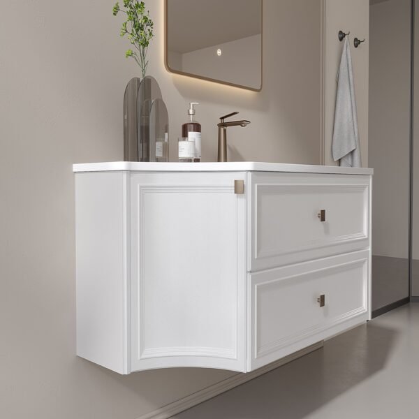 Single Bowl Shaker Modern Wall-Mounted Bathroom Vanity ML8583 - Image 2