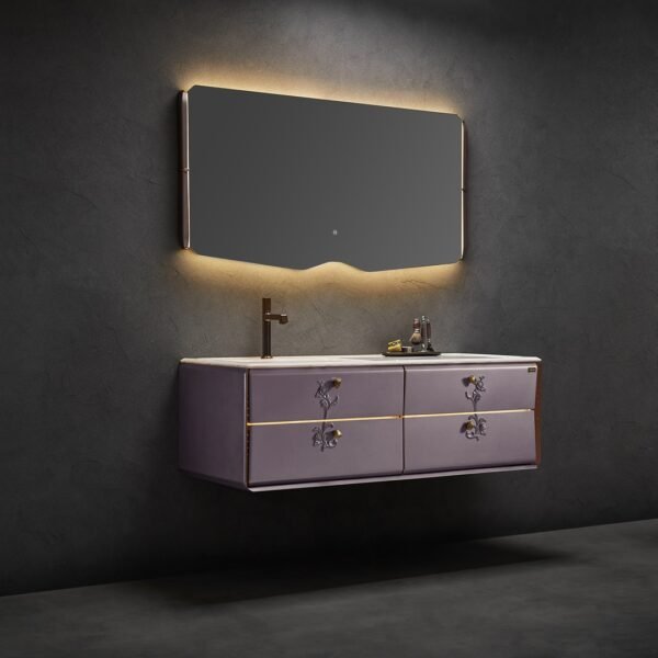 Single Bowl Modern Wall-Mounted Bathroom Vanity ML8585 - Image 4