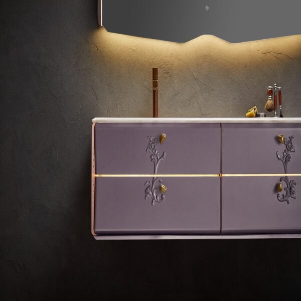 Single Bowl Modern Wall-Mounted Bathroom Vanity ML8585 - Image 3