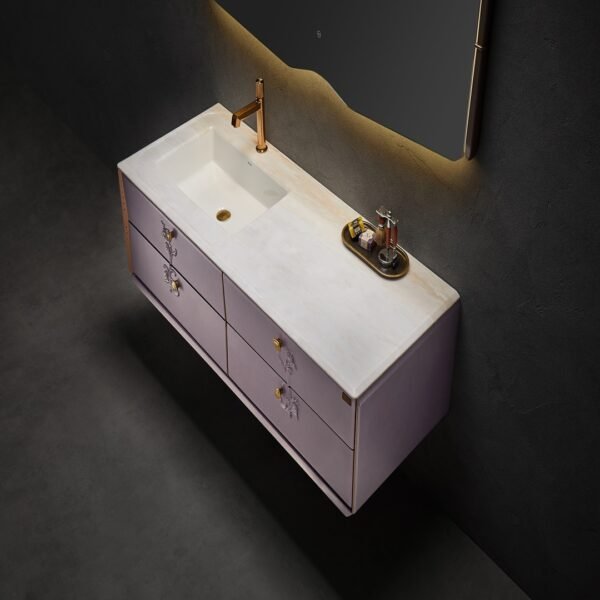 Single Bowl Modern Wall-Mounted Bathroom Vanity ML8585 - Image 5