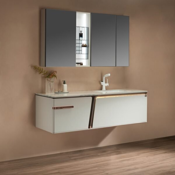 Single Bowl Modern Wall-Mounted Bathroom Vanity ML8590 - Image 4