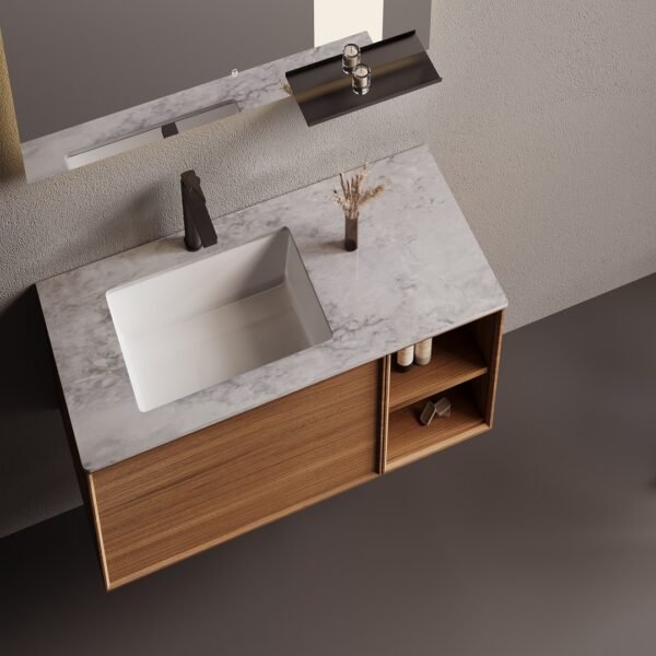 Single Bowl Wooden Bathroom Vanity Cabinet MLC-033 - Image 2