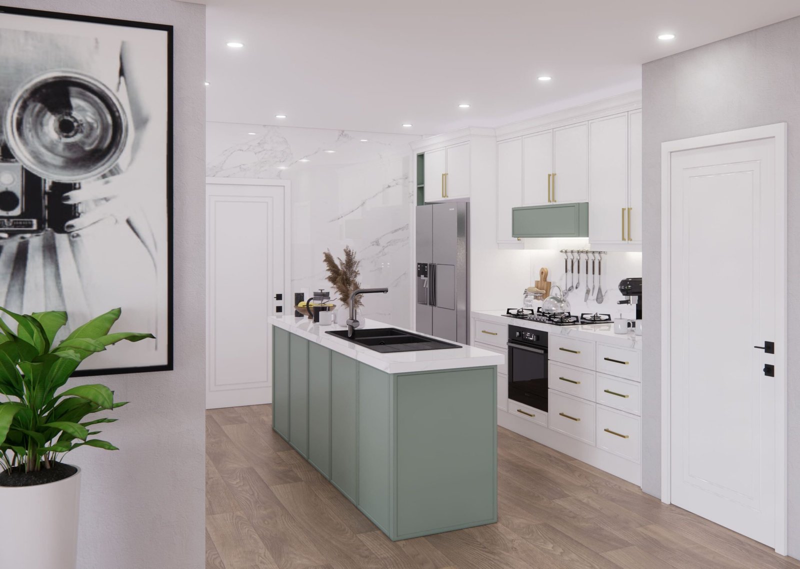 Shaker Kitchen Design South Melbourne