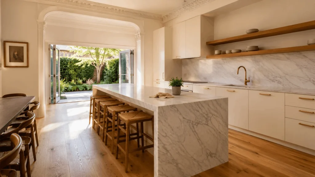 Kitchen cabinet costs Melbourne North 2026 — bespoke joinery pricing breakdown by Silk Touch Joinery