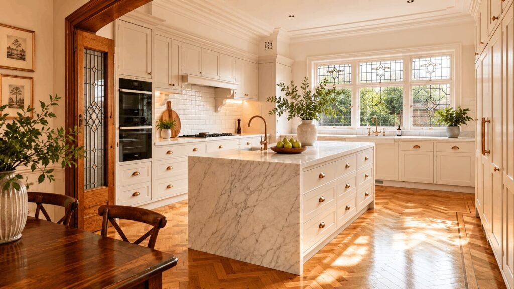 Kitchen joinery Balwyn 2026 — bespoke cabinetry in a period home by Silk Touch Joinery