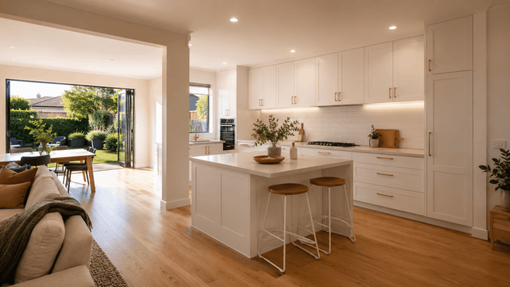 Kitchen renovation Mitcham 2026 — bespoke cabinetry in a post-war home by Silk Touch Joinery