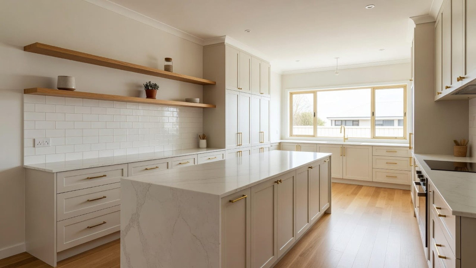 Custom joinery Bentleigh 2026 — bespoke coastal-adjacent kitchen by Silk Touch Joinery