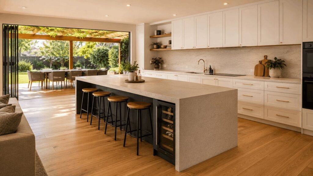 Custom kitchen joinery Wantirna 2026 — bespoke entertainer kitchen by Silk Touch Joinery