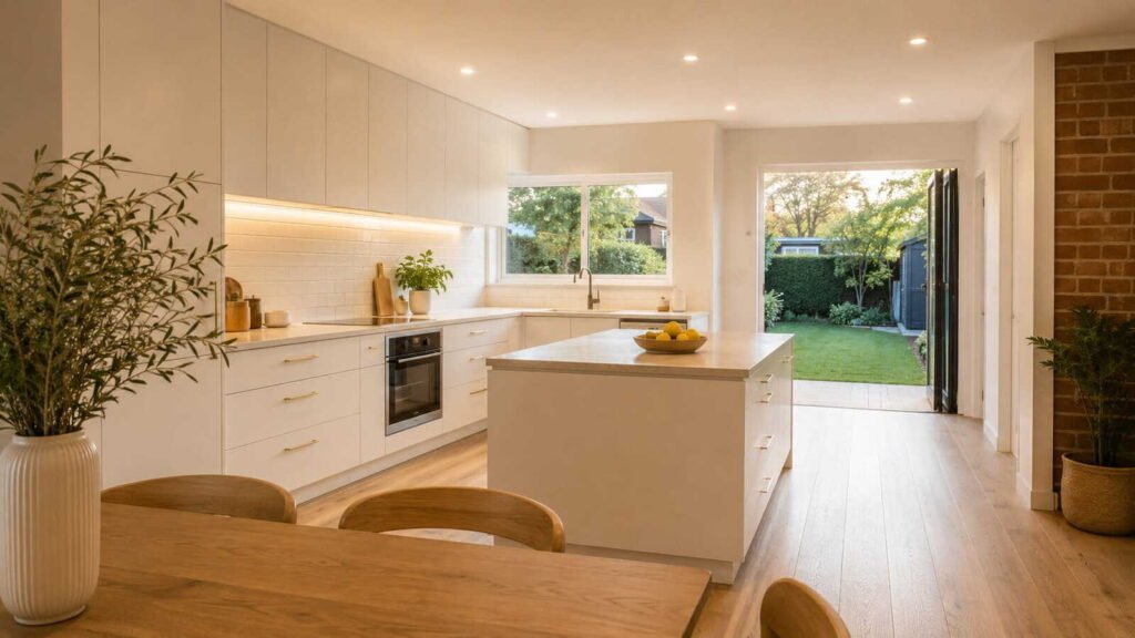 Kitchen renovation Nunawading 2026 — post-war home kitchen by Silk Touch Joinery