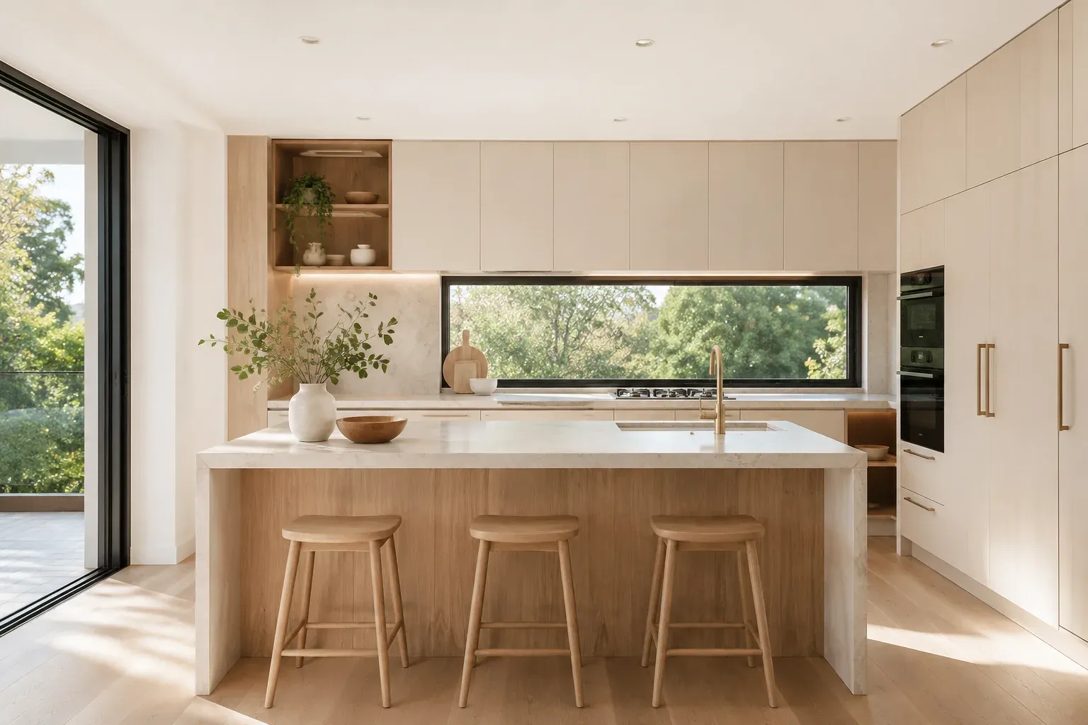 Illustrative custom kitchen and joinery interior for a Melbourne home