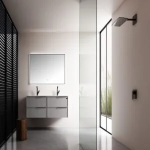 Double Bowl Modern Wall-Mounted Bathroom Vanity ML8521