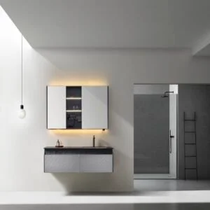 Double Bowl Modern Wall-Mounted Bathroom Vanity ML8555