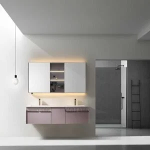 Double Bowl Modern Wall-Mounted Bathroom Vanity ML8556