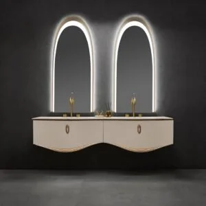 Double Bowl Modern Wall-Hung Bathroom Vanity ML8577